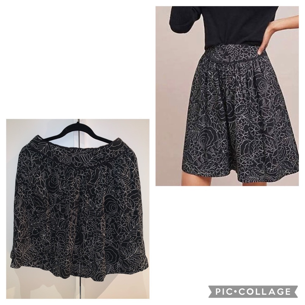 Anthropologie 38 of 52 conversations black skirt